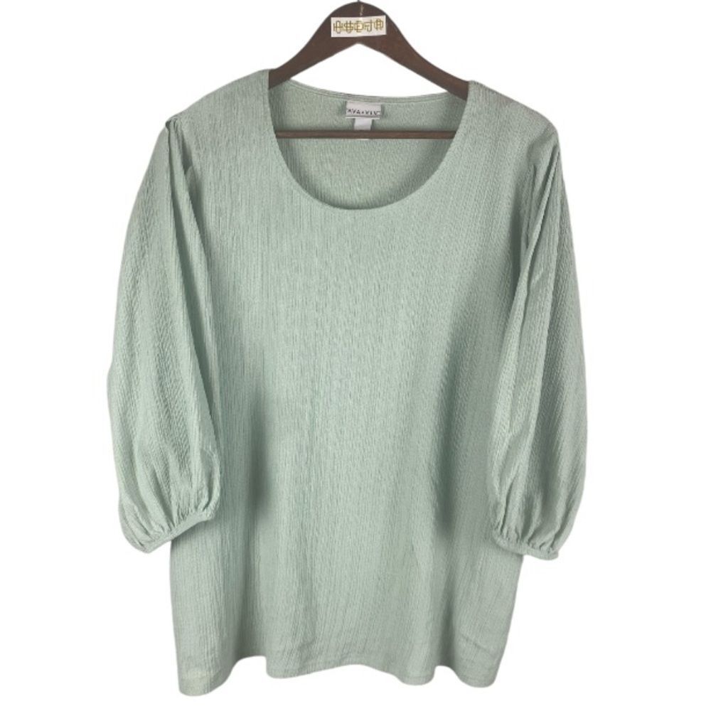 AVA & VIV light aqua top//1X